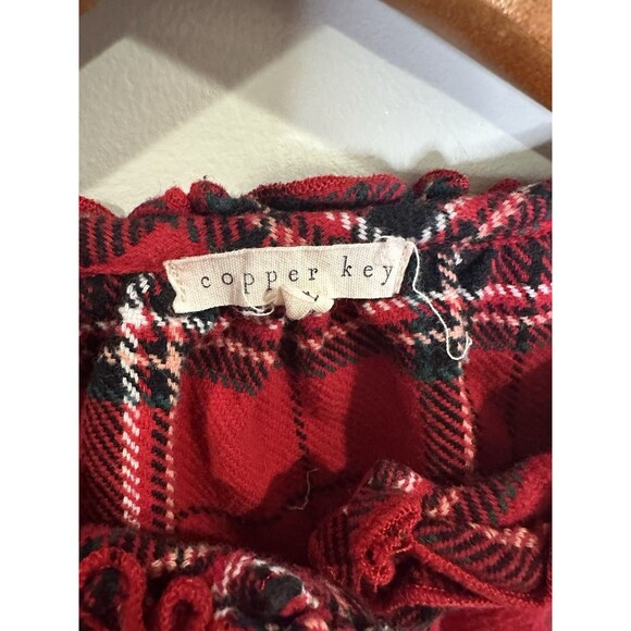 Copper Key Red Plaid Girl Size Large Holiday Party Christmas - Picture 6 of 7